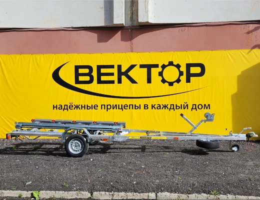 Одноосный прицеп для водной техники с тормозом ЛАВ 81016A с ложементом Одноосный прицеп для водной техники с тормозом ЛАВ 81016A с ложементом