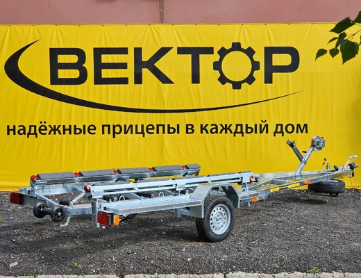 Одноосный прицеп для водной техники с тормозом ЛАВ 81016A с ложементом Одноосный прицеп для водной техники с тормозом ЛАВ 81016A с ложементом