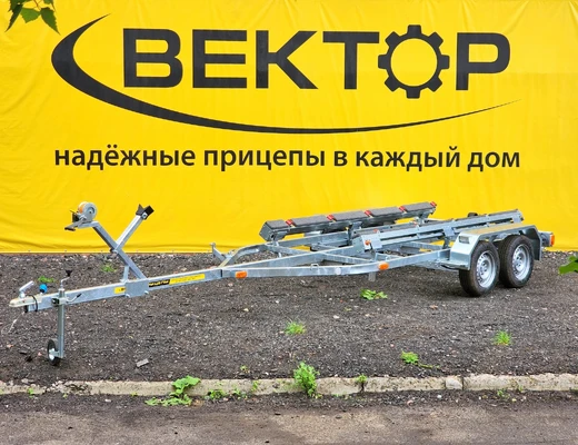 Двухосный прицеп для водной техники без тормоза ЛАВ 81014B с ложементом Двухосный прицеп для водной техники без тормоза ЛАВ 81014B с ложементом