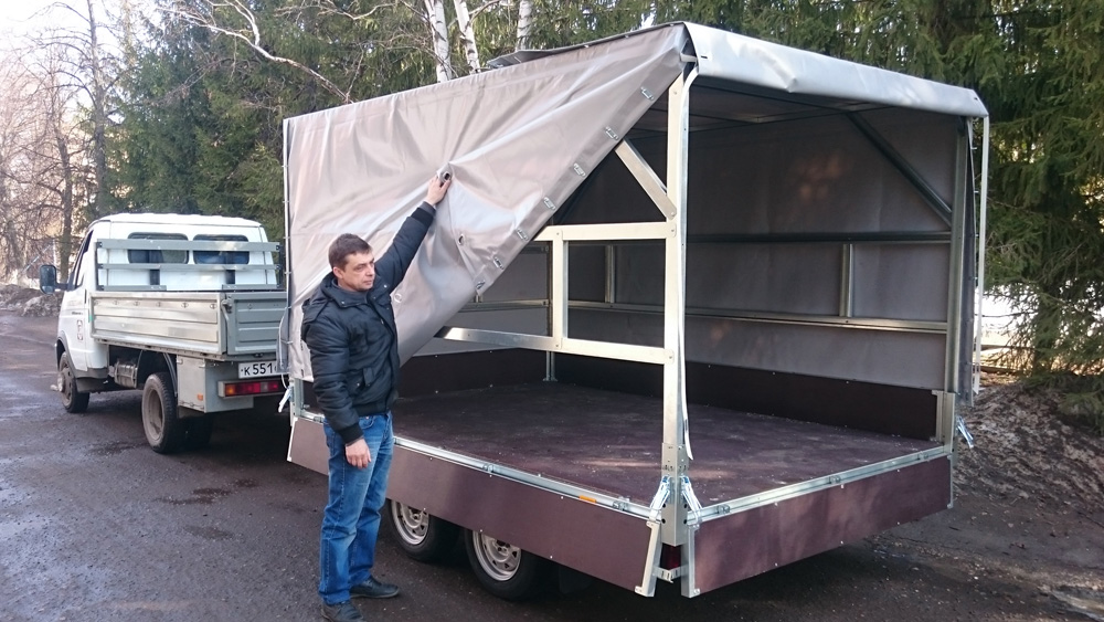 Прицеп бортовой двухосный без тормоза ССТ-7132-30 (платформа Ш=2047 мм) Прицеп бортовой двухосный без тормоза ССТ-7132-30 (платформа Ш=2047 мм)